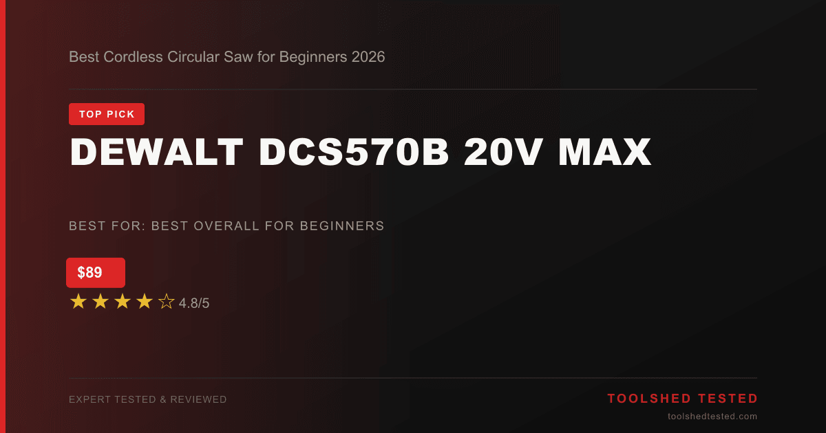 Best Cordless Circular Saw for Beginners 2026