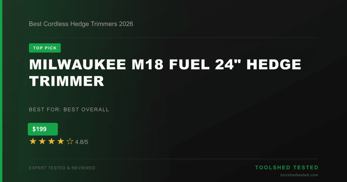 Best Cordless Hedge Trimmers 2026