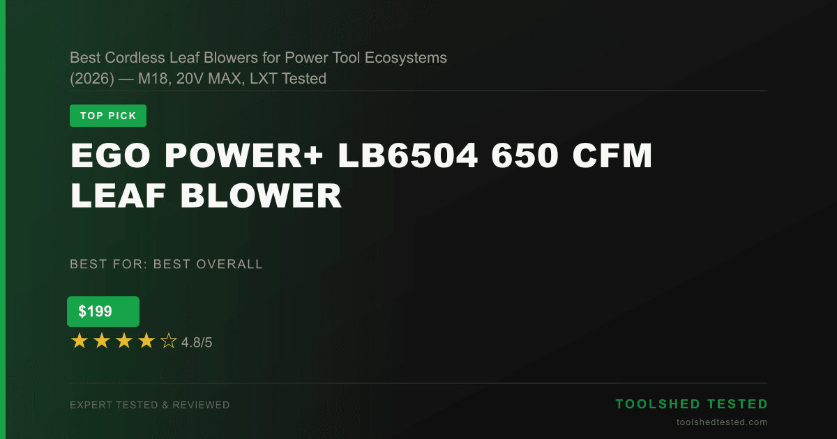 Best Cordless Leaf Blowers for Power Tool Ecosystems (2026) — M18, 20V MAX, LXT Tested