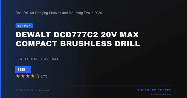 DeWalt DCD777C2 20V MAX Compact Brushless Drill
