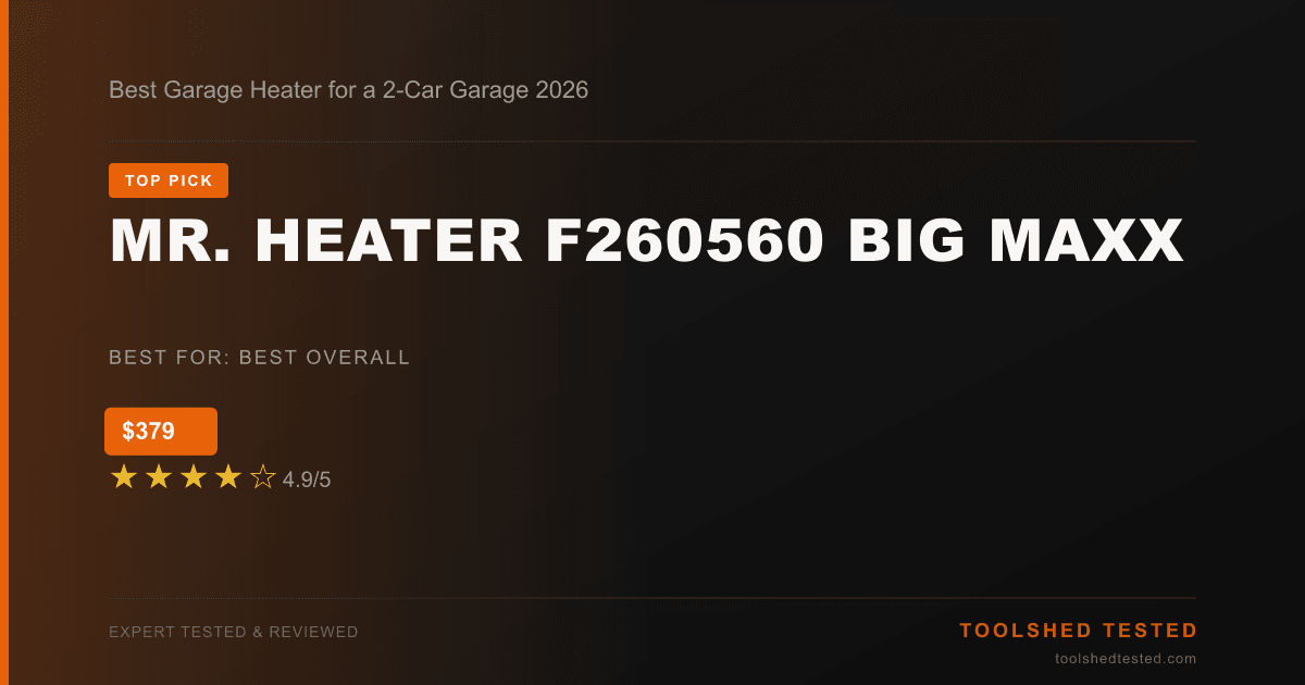 Best Garage Heater for a 2-Car Garage 2026
