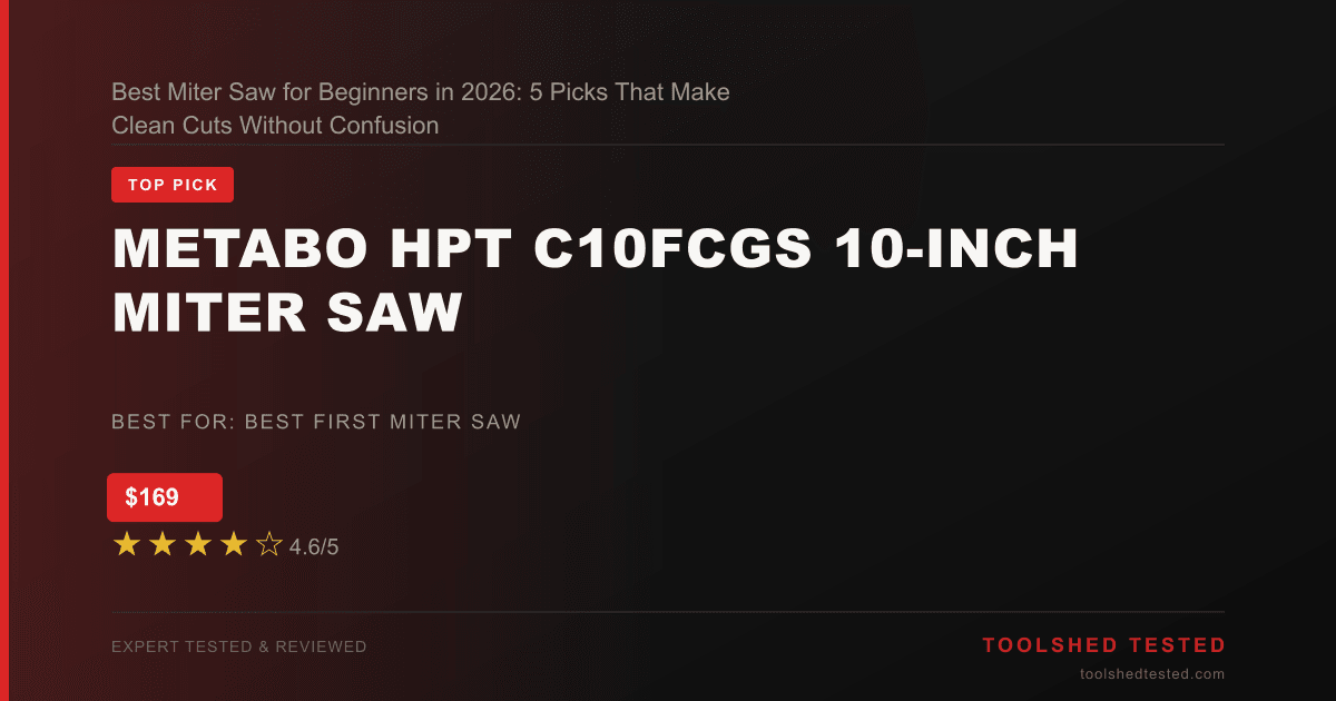 Best Miter Saw for Beginners in 2026: 5 Picks That Make Clean Cuts Without Confusion