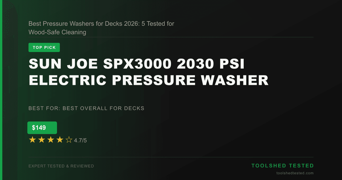 Best Pressure Washers for Decks 2026: 5 Tested for Wood-Safe Cleaning