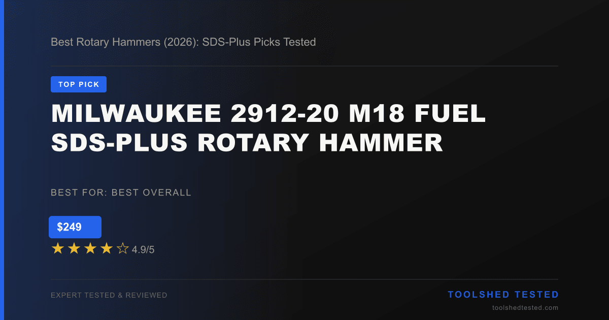 Best Rotary Hammers (2026): SDS-Plus Picks Tested