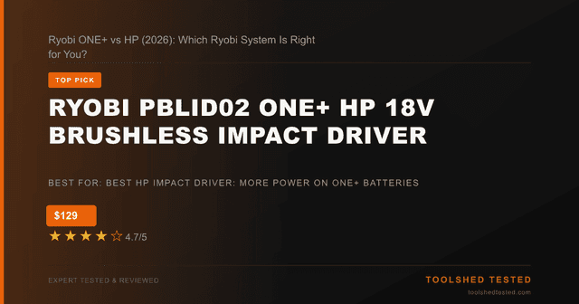 Ryobi PBLID02B ONE+ HP 18V Brushless Impact Driver
