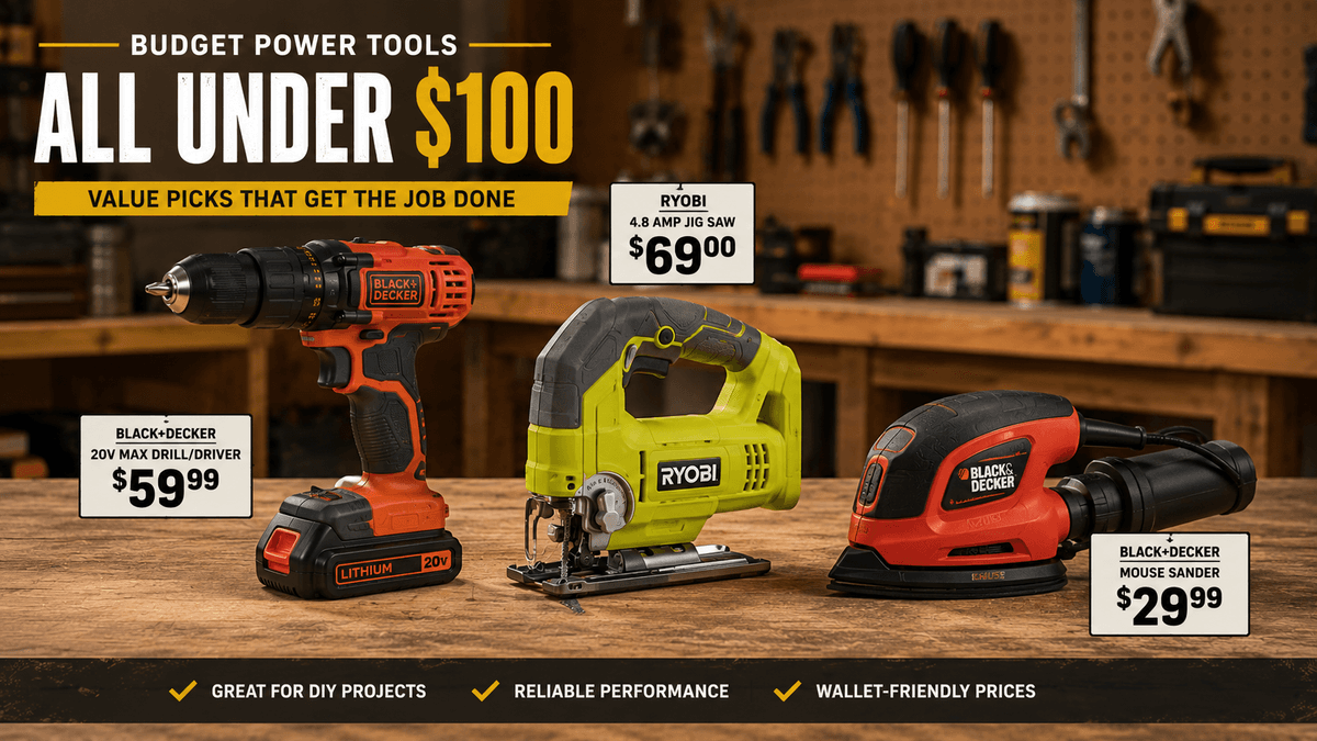 Best Power Tools Under $100 (2026): Top Budget Picks by Category