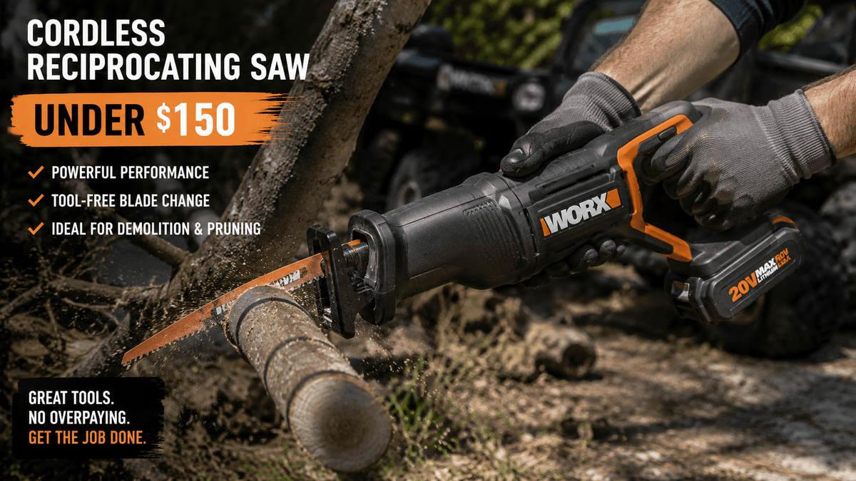 Best Reciprocating Saw Under $150 (2026): 3 Cordless Picks for Demo and Pruning